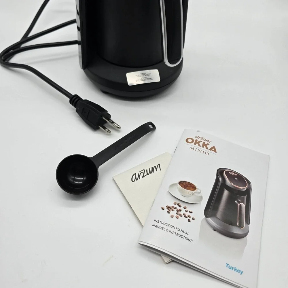 Arzum Okka Minio Turkish‎ Coffee Machine 4 Cup 120V Auto Brew Black Silver